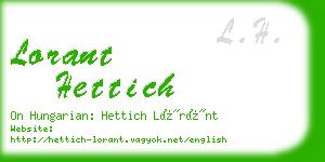 lorant hettich business card